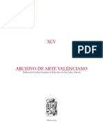 XCV ARCHIVO de ARTE VALENCIANO. Publicación de La Real Academia de Bellas Artes de San Carlos. Valencia