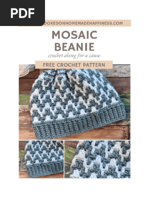 Mosaic Crochet Beanie Patternd