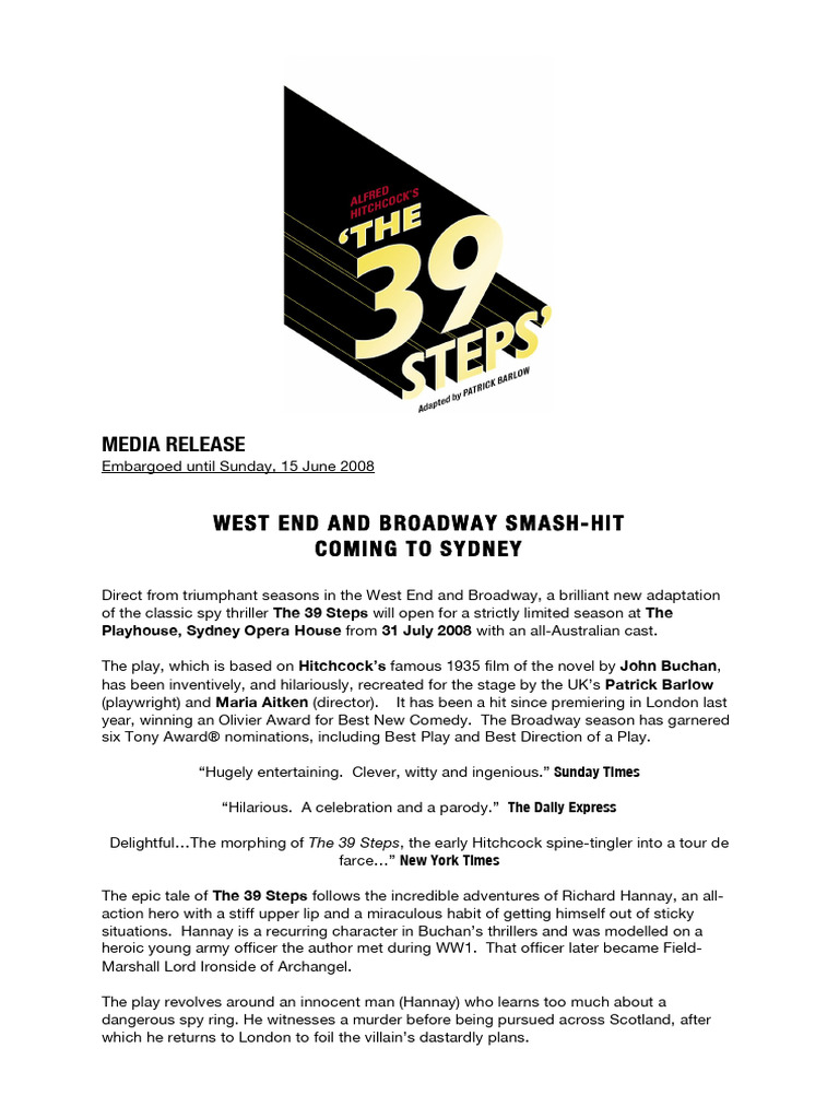 39 Steps Release - Final | PDF | Mystery, Thriller & Crime Fiction