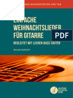 Einfache Weihnachtslieder Fur Gitarre Begleitet Mit Leeren Bass-Saiten_ 35 Beliebte Weihnachtsmelodien in Standard-Musiknotation, TAB Und Akkorden (German Edition)