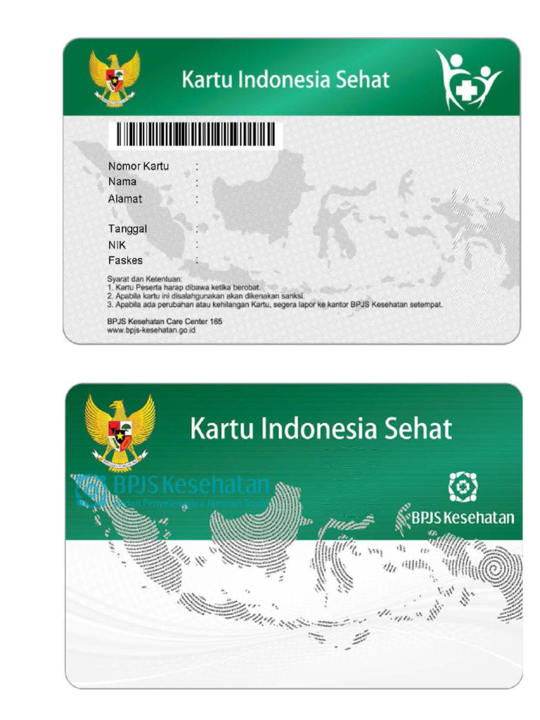 Free Template Kartu BPJS Terbaru PDF