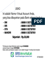 Ubad Yth. Bapak/Ibu Ini Adalah Nomor Virtual Account Anda, Yang Bisa Dibayarkan Pada Bank Sebagai Berikut