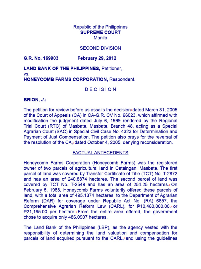 Supreme Court Ruling on Land Valuation Case | PDF | Eminent Domain ...