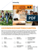 Infobrochure Gezondheidswetenschappen NL