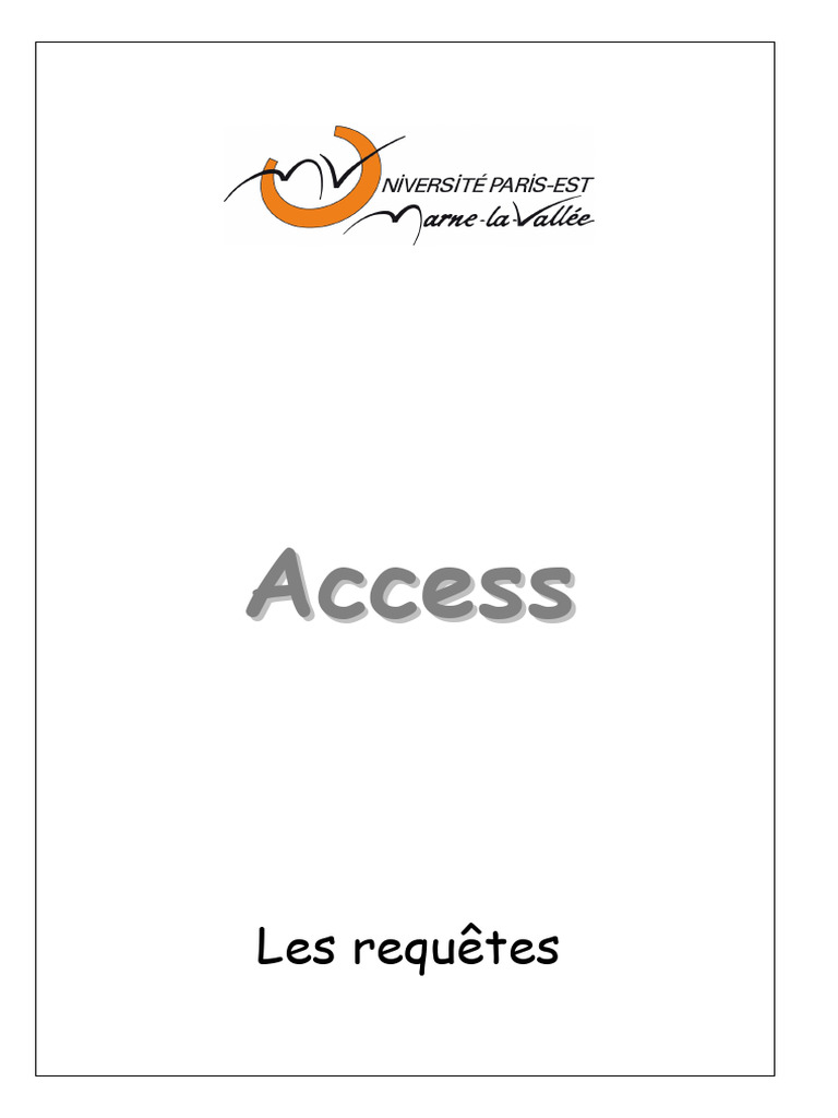 Tutoriel sur les requêtes Access | PDF | SQL | Microsoft Access