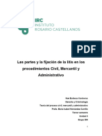 Las Partes y La Fijación de La Litis en Los Procedimientos Civil, Mercantil y Administrativo