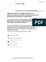 High Dose Vitamin D Supplementation Can Improve Menstrual Problems, Dysmenorrhea, and Premenstrual Syndrome in Adolescents