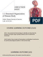 1.1 Structural Organization of Human Body