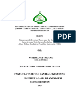 Tingkat Kemampuan Matematika Dasar Mahasiswa Baru Jurusan Tadris Matematika (TMM) Tahun Ajaran 2016/2017 Iain Padangsidimpuan