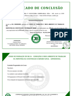 Modelo de Certificado Do Curso de NR 34