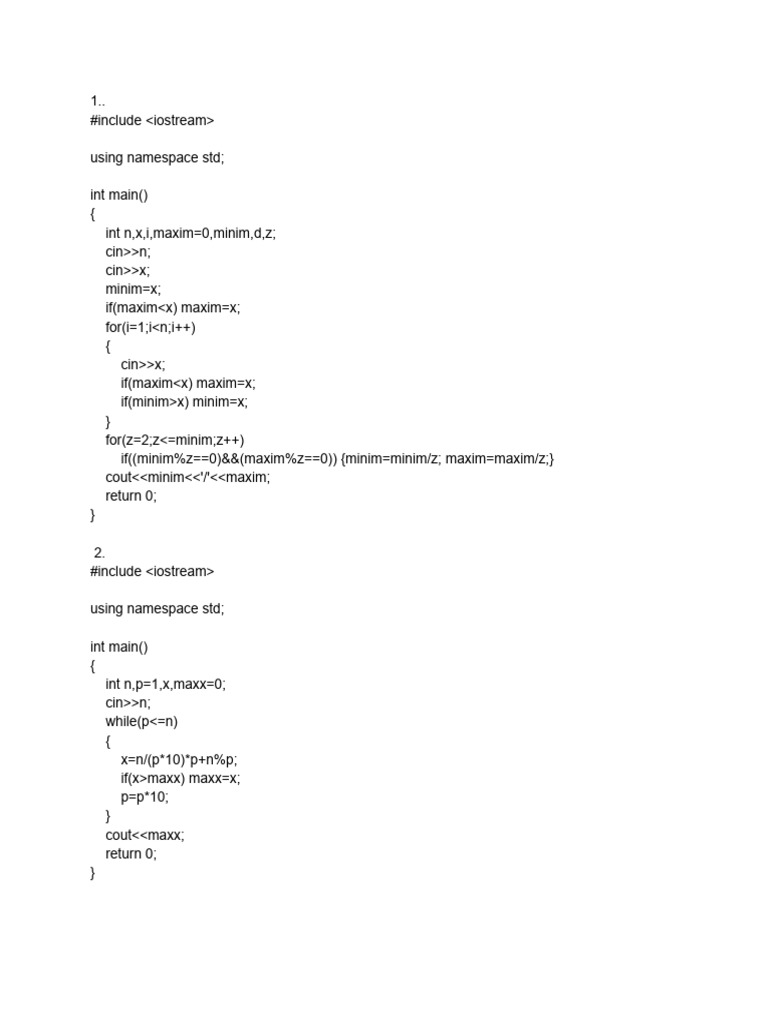 C++ Number Processing Algorithms | PDF | Computers | Technology ...