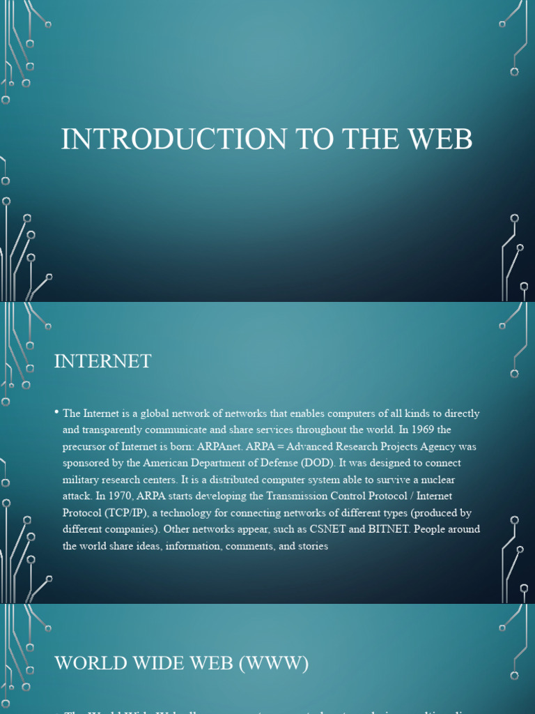 Introduction To The Web | PDF