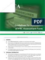 Guidelines Submission PRC Assessment Form