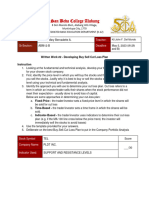 Written Work #2 - Buy-Sell-Cut Loss Plan