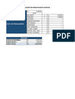 Elaboración de Ppto. Correctivo