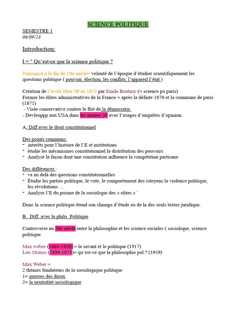 Introduction à la science politique | PDF