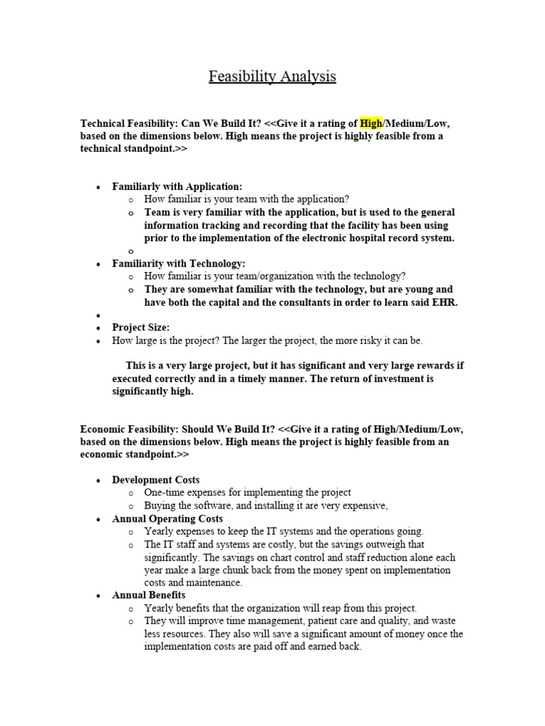 Feasibility Template PDF