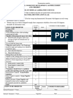 Checklist BACTERIA IDENTIFICATION (E. COLI)