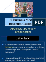 10 Business Meeting Decorum Guidelines
