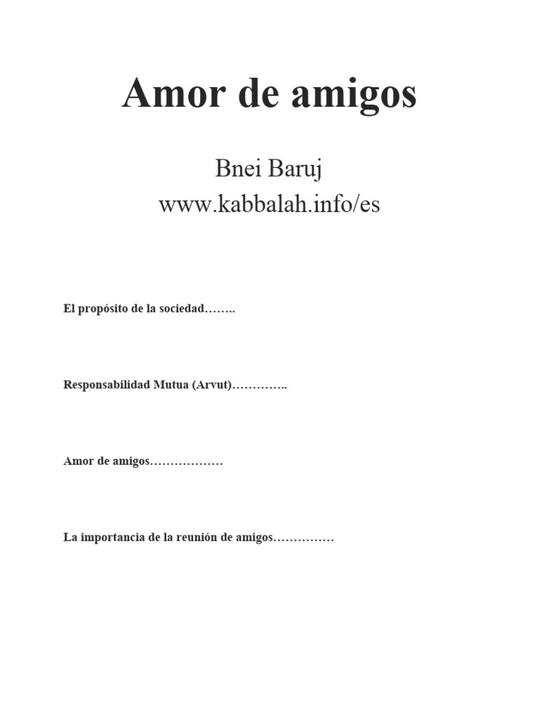 Amor y Responsabilidad en la Amistad | PDF | Filosofía | Relaciones ...