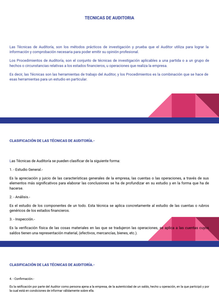 Tecnicas De Auditoria 1 Pdf