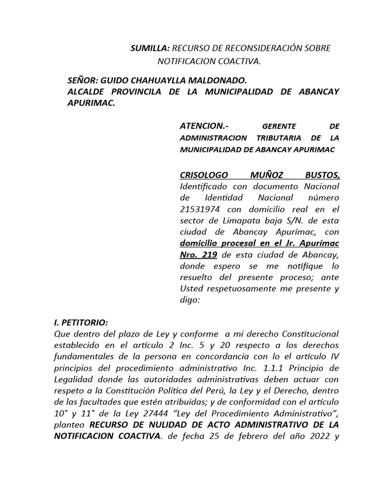 SUMILLA | PDF | Nulo (ley) | Apelación