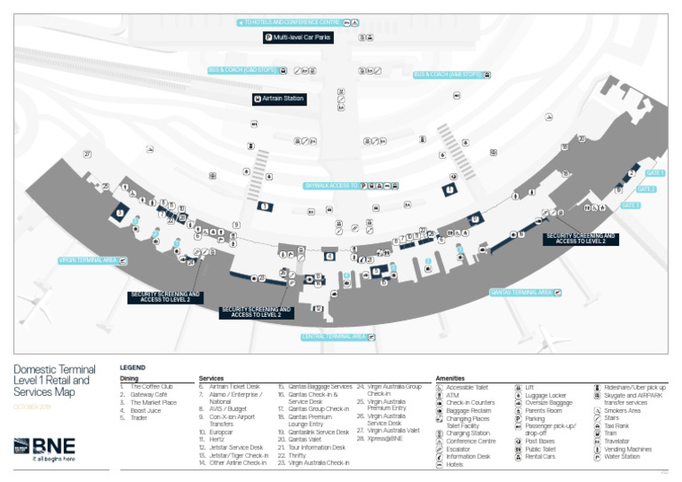 Brisbane-Airport-Domestic-Terminal-Level-1-Map_v3 | PDF