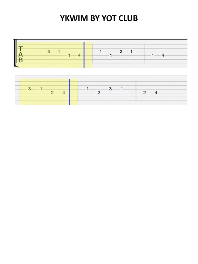 Ykwim by Yot Club Gutair Tab PDF