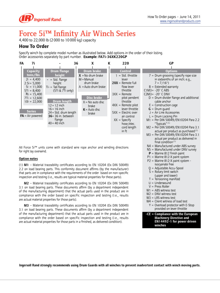 Ingersoll Rand Infinity Series Winch How To Buy Guide | PDF | Machines ...
