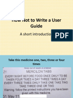 How Not To Write A User Guide