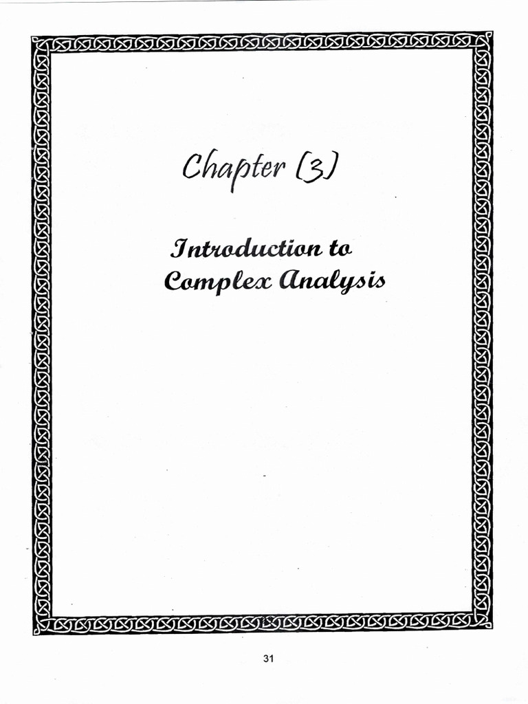 Linear algebra chapter 3 introduction to complex analysis pdf