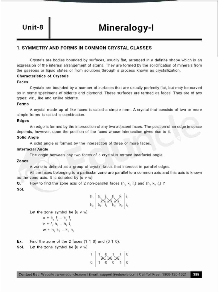 Mineralogy Notes PDF