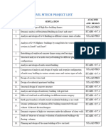 Civil Mtech Project List