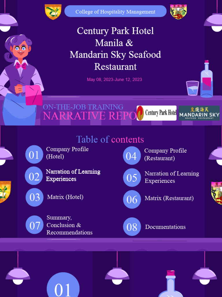 Narrative Report PDF Restaurants Hotel