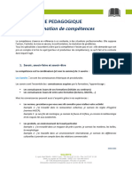 La Notion de Compétences - Fiche Pédagogique