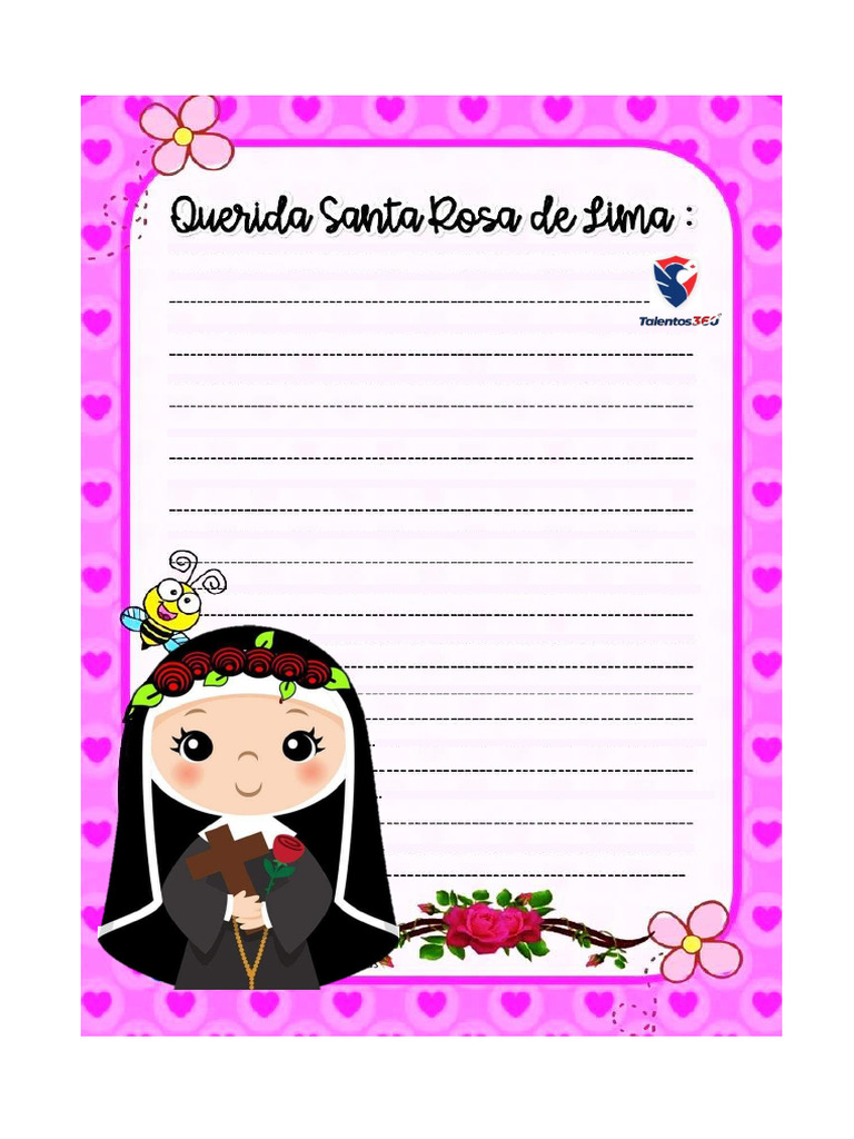 Carta A Santa Rosa - Inicial y Primaria | PDF