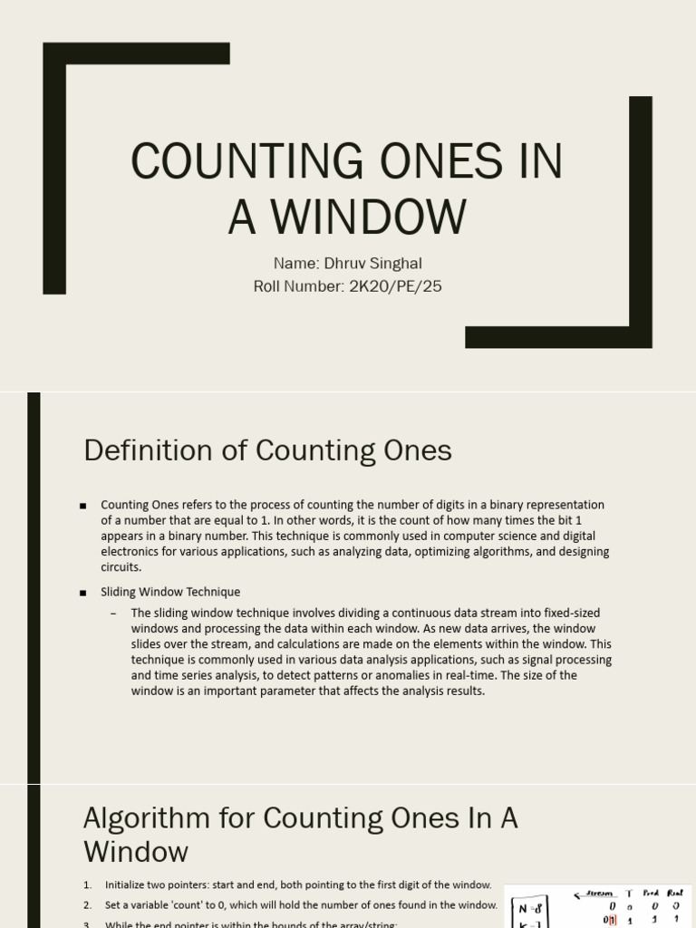 Counting Ones in A Window | PDF | Internet Of Things | Machine Learning