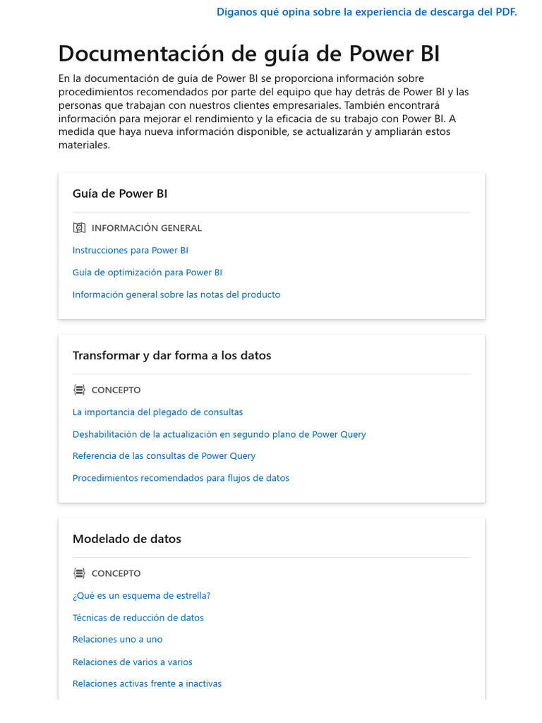 Guía de Optimización para Power BI | PDF | SQL | Almacén de datos