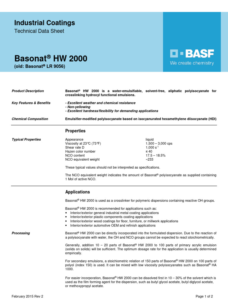 Basonat Hw2000 Tds | PDF