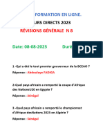 Révision Générale N 8 Sagesse E-Formation en Ligne 2023