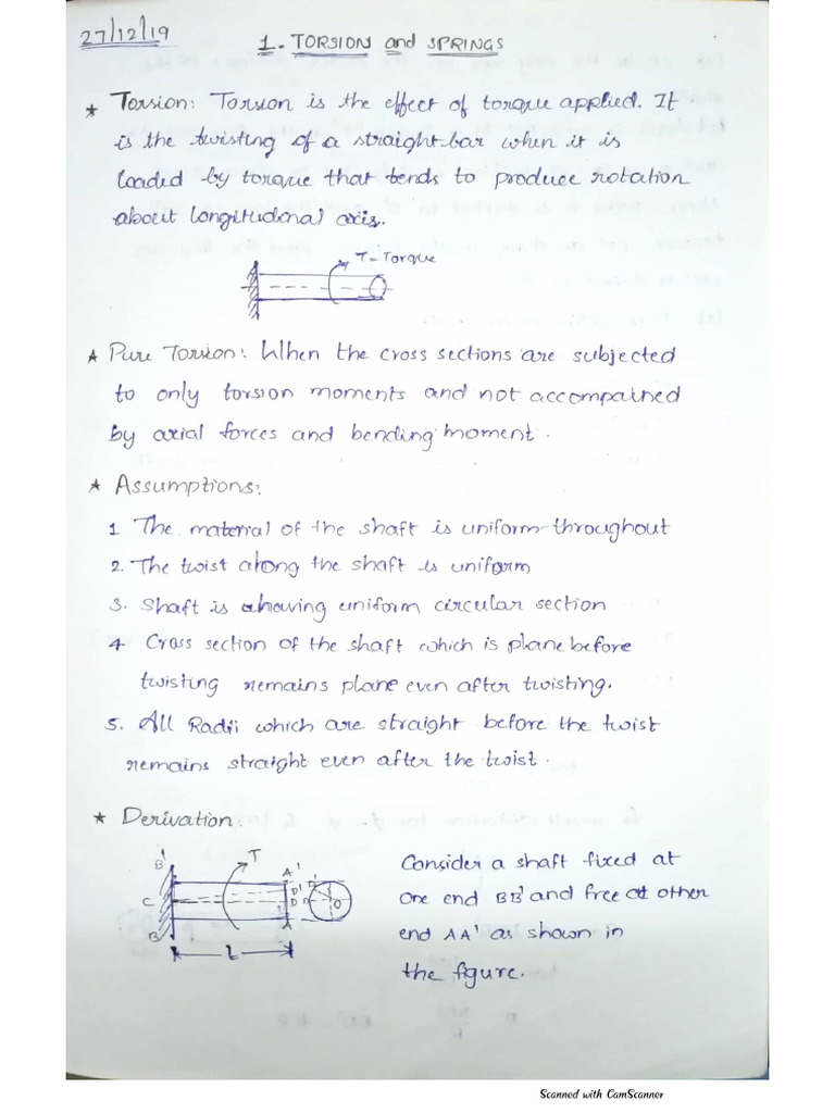 Strength of Materials II (1 To 4) Units | PDF