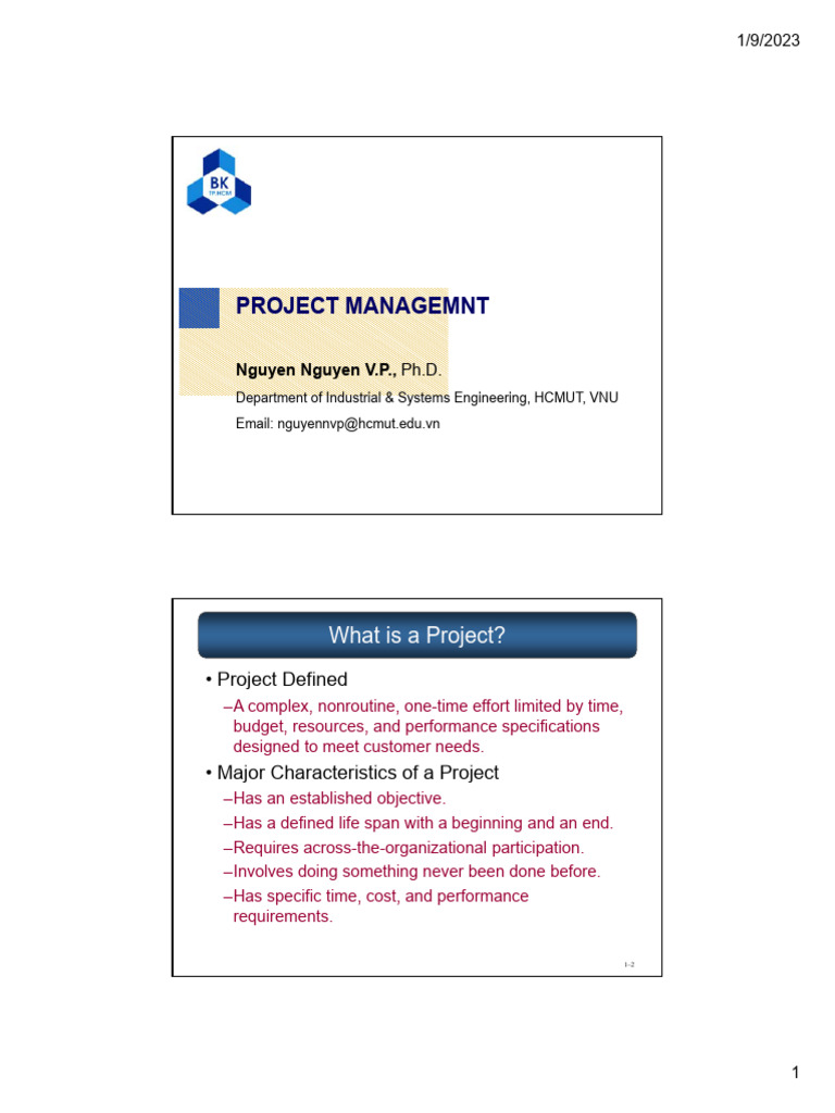 Chapter 1 - Modern Project Management - 2023 | PDF