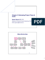 Chapter 5 - Estimating Project Times Costs - 2023