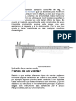 El Vernier o También Conocido Como Pie de Rey