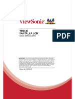Viewsonic Td2340 10-Point Touch Ips Monitor Manual - Spanish