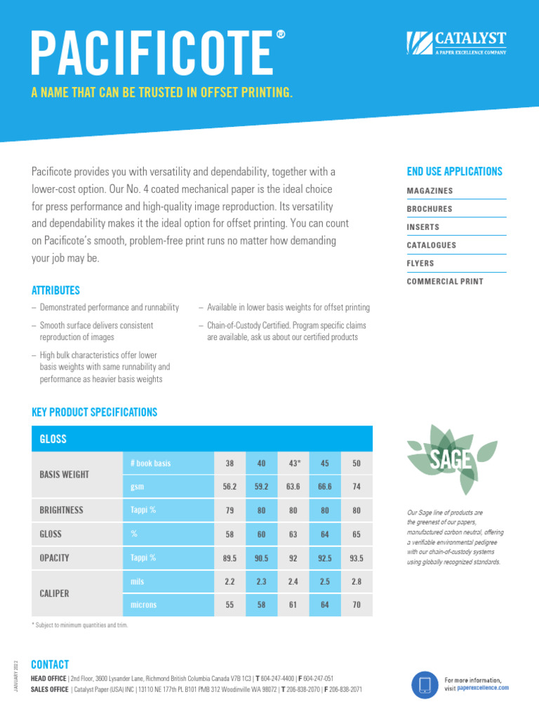 Paper Excellence Pacificote Factsheet PDF