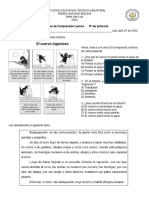 Ejercicio de Comprensión Lectora 5º de Primaria