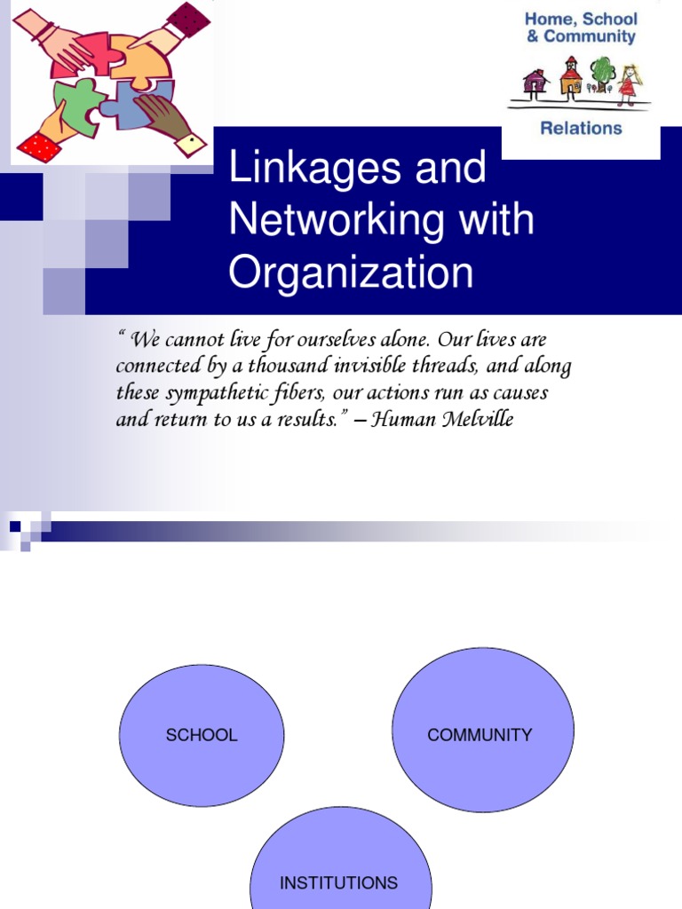Linkages and Networking With Organization PDF College Teachers