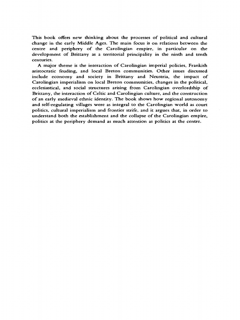 Brittany and the Carolingian Empire | PDF | Middle Ages | Charlemagne