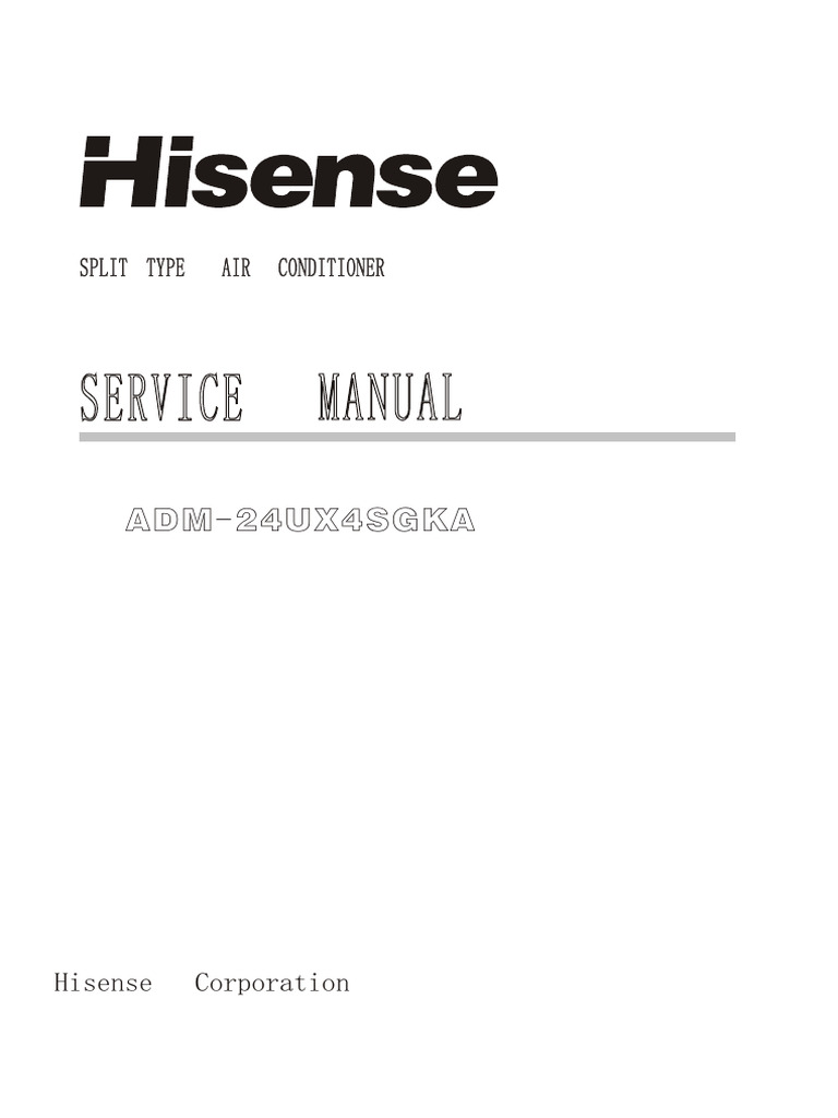 Hisense Air Conditioner Manual PDF PDF